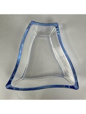 Vtg Luigi Bormioli Italian Blue Glass Serving Dish - Replacement Piece (c03)